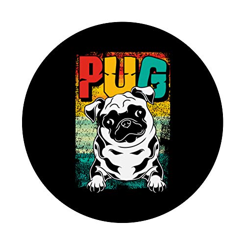 Carlino Raza De Perro Amante De Mascotas Cachorro Pug PopSockets PopGrip: Agarre intercambiable para Teléfonos y Tabletas