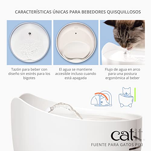 Catit Pixi Bebedero fuente para Gatos, 2.5 l, Rosa