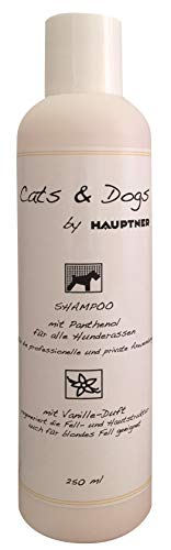 Cats & Dogs by Hauptner 68602000 Champú Vainilla, con panthenol, 250 ml, para Todas Las Razas de Perros, Color Blanco