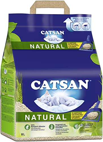 Catsan Natural - Arena para Gatos Biodegradable. Neutralización eficaz del Olor y la Humedad