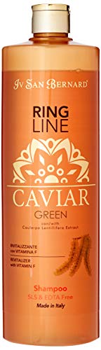Caviar Green SLS Free - Champú para Perros - 1 L - Ayuda a Revitalizar el Pelo del Animal - Artículos de Higiene para Perros - Ideal para Exposiciones - Color Marrón - IV San Bernard