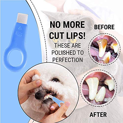 Cepillo de dientes para mascotas para perros, gatos y mascotas pequeñas, diseño de doble cabeza,kit de herramientas profesionales de limpieza de dientes para perros y gatos