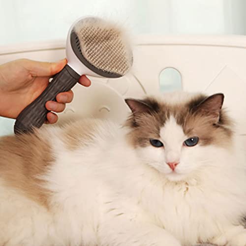 Cepillo de peine para perro, cepillo de peine para perro, cepillo de aseo para mascotas, cepillo de pelo enredado para masajes de mascotas: limpieza automática
