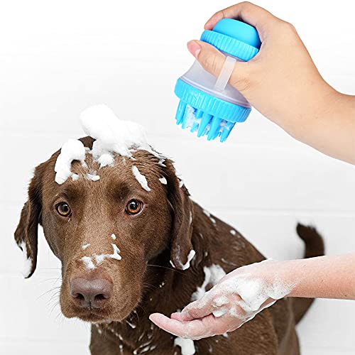 Cepillo ducha para Gatos y Perros Peine para Mascotas y Animales Pequeños de Pelo Largo y Corto Cepillo Masajeador de Belleza Regala de Mascota Aleatorio (Ducha)