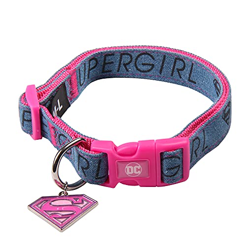 CERDÁ LIFE'S LITTLE MOMENTS Collar Perro Pequeño XS de Super Girl - Licencia Oficial Super Girl, Cranberry