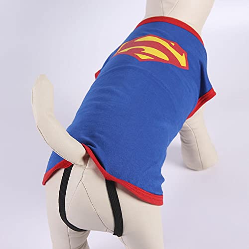 CERDÁ LIFE'S LITTLE MOMENTS - For Fan Pets, Camiseta para Perro de Superman - Licencia Oficial DC Comics, Azul