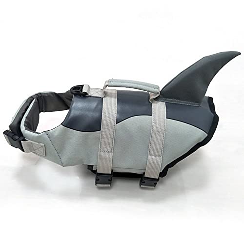 Chaleco de arnés de moda para navegar en barco Natación Preserver Cachorro Surf Saver Coat Mermaid Shark Dog Chaleco salvavidas Ropa de seguridad para mascotas (Shark-XS)