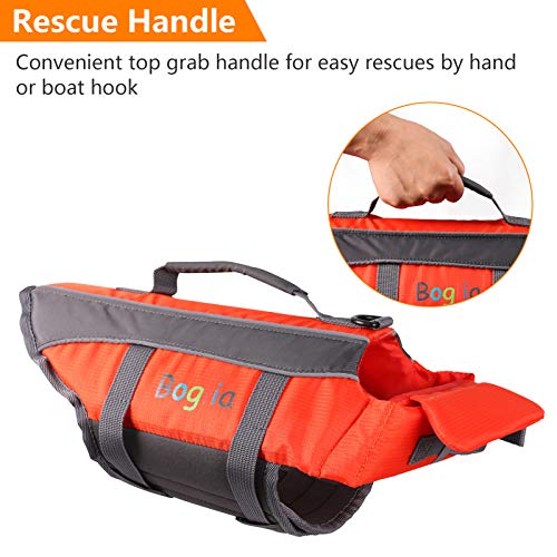 Chaleco salvavidas para perro, chaleco salvavidas de verano, ayuda para perros pequeños, medios, grandes, salvavidas de perro, salvavidas para seguridad en el agua en la piscina, playa, navegando