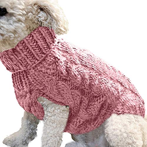Chaleco suéter para Perros Abrigo cálido suéteres de Invierno de Lana de Punto Suave para Mascotas Ropa de Abrigo de Ganchillo de Punto para Perros pequeños medianos