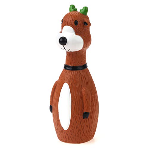 CHIWAVA Paquete de 3 juguetes de Navidad para perros interactivos de látex Squeaky Santa Toy