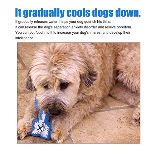 Cikonielf Juguete de enfriamiento para perros congelable Pet Ice Puzzle Juguete de refrigeración congelación Fetch Alimentos Enfriamiento mordedor masticar juguete para verano