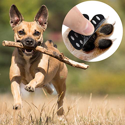 Cizen Almohadilla protectora de patas para evitar el deslizamiento del perro, reemplazo de zapatos autoadhesivos para perros [20 piezas] [extra grande]