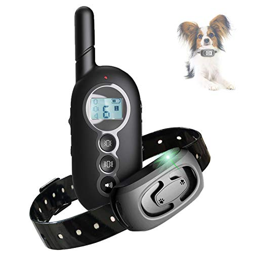 Collar de Adiestramiento para Perros con Control Remoto de 300m Collar Antiladridos para Perros Recargable con Vibración y Sonido