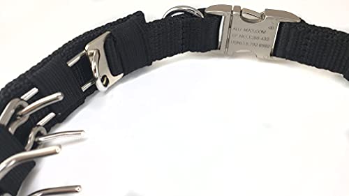 Collar de Adiestramiento SK9 con púas de Acero Inoxidable y Hebilla Metálica. Un Collar antitirones Profesional (57 cm)