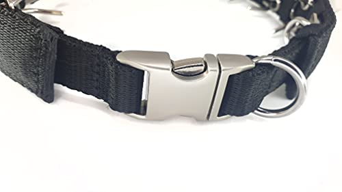 Collar de Adiestramiento SK9 con púas de Acero Inoxidable y Hebilla Metálica. Un Collar antitirones Profesional (57 cm)