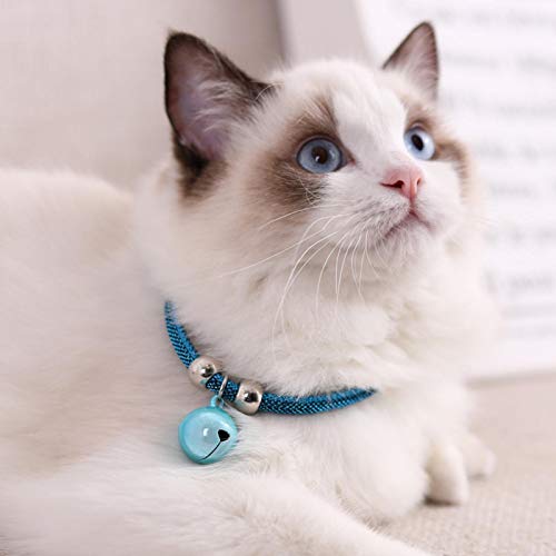 Collar de Gato para Mascotas de Estilo japonés, Collar de Gato Ajustable con Campana, Collares para Mascotas Hechos a Mano para Gatitos, Gatitos, Cachorros(#3)