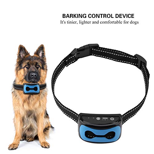Collar de ladridos para perros Dispositivo de control de ladridos recargable Collar de ladridos sin vibración humanizado S, M, L Entrenamiento de razas de perros Detección de ladridos
