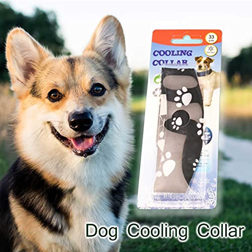 Collar de perro refrescante, gran accesorio para perro, collar de enfriamiento para perros, cuello de bolsa de hielo ajustable para verano, ideal para cachorros, pequeños, medianos y grandes