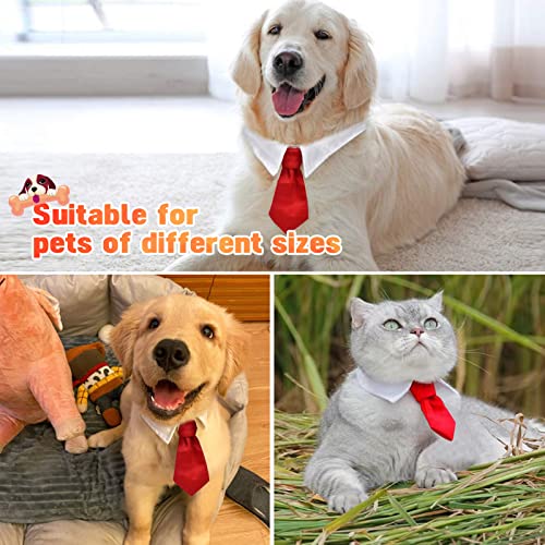 Collar para Perro, Pajarita Ajustable, Corbata para Mascotas, S / M / L, Collar Formal para Perro, Corbata para Traje de Boda para Perros pequeños y Gatos, Corbatas Accesorios para Fiestas (Rojo, M)