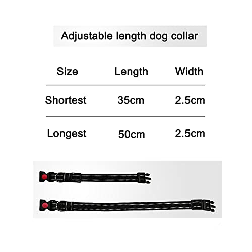Collar Perro Collares de Perro de Nylon Collar de Perro Reflectante Collares de Seguridad Transpirables Acolchados para Perros Pequeños y Pedianos Ajustable (35-50 CM)