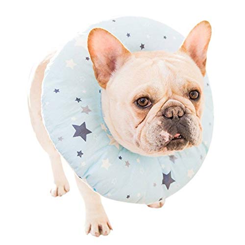 Collares y conos recuperación caninos Cirugía del gato del perro mascota de recuperación collares de perro de algodón del collar inflable for la prevención de lamerse las heridas del animal doméstico