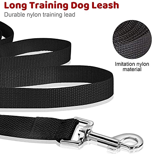 Correas de entrenamiento para perros, correa de nailon larga para perro de entrenamiento, línea larga para entrenamiento de seguimiento de perros, con cómodo asa acolchada (15 m)