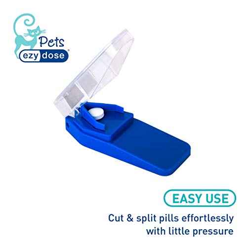 Cortador y divisor de pastillas para mascotas Ezy Dose | Corta pastillas, vitaminas, tabletas para gatos | Ideal para ocultar medicamentos en golosinas