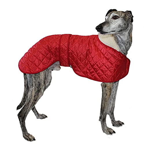 Cosipet Greyhound Anorak - Abrigo de Nailon (66 cm), Color Rojo