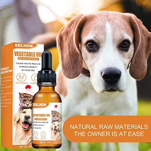 Cowslip Safe Dog Essential Oils Mezcla calmante de aceites Esenciales para Perros Gotas Mezcla calmante de ansiedad orgánica Natural Gotas, Aceite Esencial CREA Libre de ansiedad de Larga duración