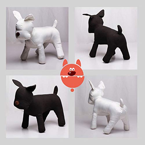 Creely Modelo de Perro de AlgodóN Conjuntos de Perro Maniquí de ExhibicióN de Ropa de Perro para Tienda de Mascotas Ropa para Mascotas Ropa Collar Decoraciones Show-Blanco