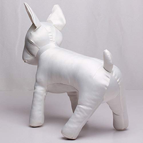 Creely Modelo de Perro de AlgodóN Conjuntos de Perro Maniquí de ExhibicióN de Ropa de Perro para Tienda de Mascotas Ropa para Mascotas Ropa Collar Decoraciones Show-Blanco