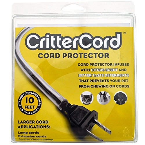 CritterCord doble arranque protector de cable del paquete de cable de cítricos para conejos gatos perros mascotas