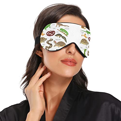 Cubierta de máscara de ojo de tortuga verde y marrón para reptiles de mascotas de rana Iguana, lagarto de serpiente, cobertor de sombra de ojos con correa ajustable para hombres, mujeres y niños