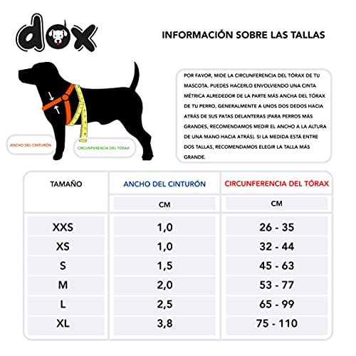 DDOXX Arnés Perro Step-In Nylon, Reflectante, Ajustable | Muchos Colores & Tamaños | para Perros Pequeño, Mediano y Grande | Accesorios Gato Cachorro | Naranja, XXS