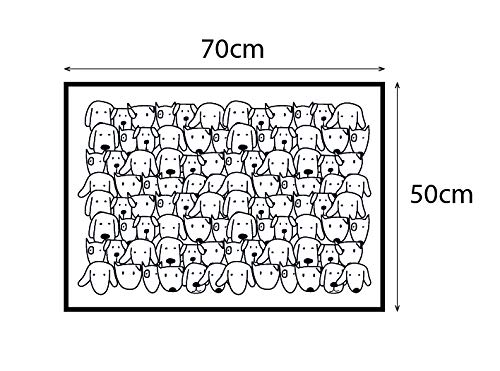 Deco&Fun - Alfombra vinílica para Mascotas 70x50 - Alfombra Crowd - Tapete para Perros Personalizado -Tapete Mascota - Tapete para comedero - Tapete para Perros
