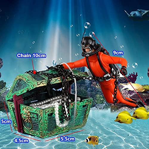 Decoración de acuario, Nuevo diseño único Treasure Hunter Diver Figura Figura de Acción Fish Tank Ornament Paisaje Acuario Acuario Accesorios 1 unids Decoraciones, Hogar y jardín Decoraciones baratas,