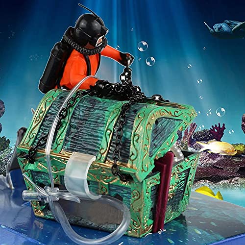 Decoración de acuario, Nuevo diseño único Treasure Hunter Diver Figura Figura de Acción Fish Tank Ornament Paisaje Acuario Acuario Accesorios 1 unids Decoraciones, Hogar y jardín Decoraciones baratas,