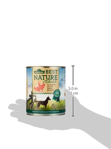 Dehner Best Nature - Comida para Perros Adultos (salmón y Aves de Corral con arroz, 6 x 800 g (4,8 kg)
