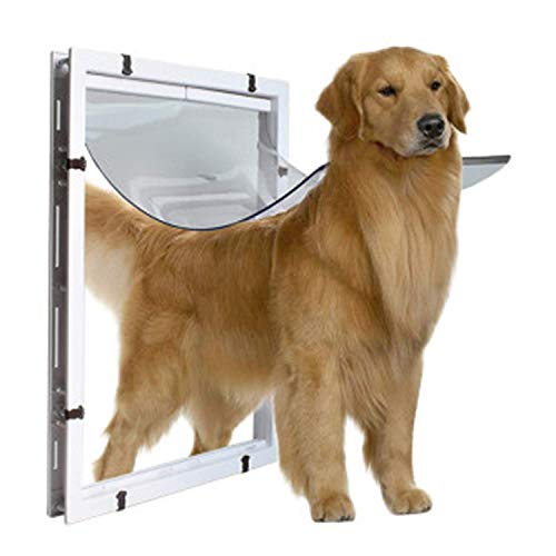 DGHJK Big Dog Door Extra Large Pet Hole Door Perro Grande Dentro y Fuera de la Puerta Hole White 59 * 43 * 5cm