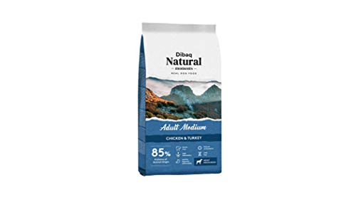 DIBAQ NATURAL MOMENTS Adult Medium. Alimento Natural para Perros Adultos de Raza Mediana de Pollo y Pavo. 15 Kg.