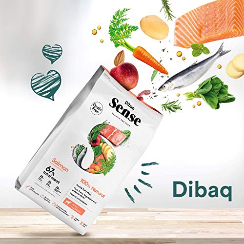 Dibaq Sense Grain Free Salmon Mini. Alimento Hipoalergénico 100% Natural perros. 2 Kg