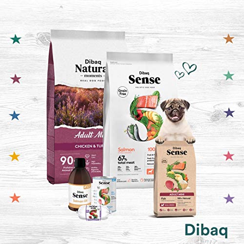 Dibaq Sense Grain Free Salmon Mini. Alimento Hipoalergénico 100% Natural perros. 2 Kg