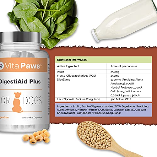 DigestiAid Plus para Perros - 120 Cápsulas - VitaPaws
