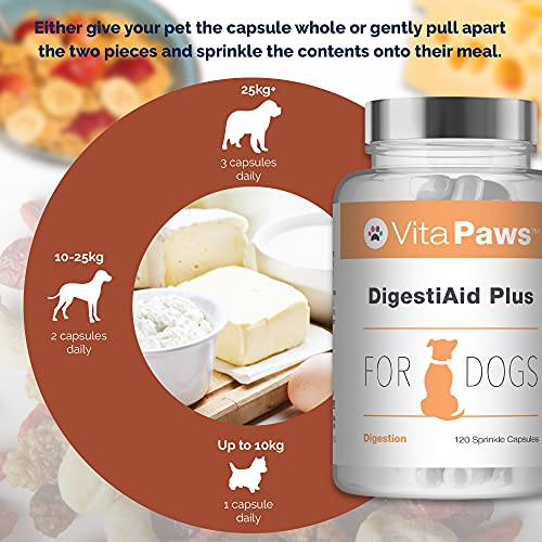 DigestiAid Plus para Perros - 120 Cápsulas - VitaPaws