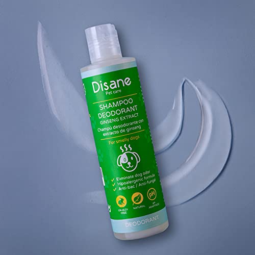 DISANE | Champu Desodorante Perro | Champu Perro | Anti Mal Olor | Antibacteriano | Anti fúngico | Evita los picores | 250 ml |