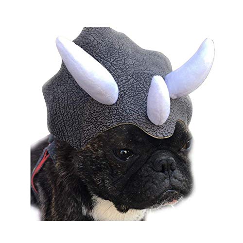 Disfraz de dinosaurio para perro, divertido triceratops, sombrero para mascota, tocado para gatos