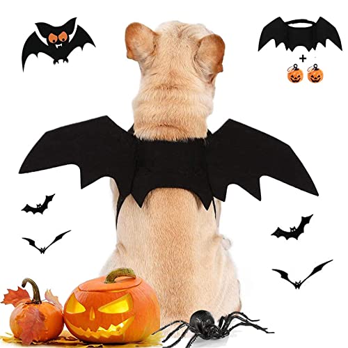 Disfraz de Halloween para Mascotas, Disfraz de alas de murciélago, Disfraces de Gato y murciélago, Disfraz de Perro de Halloween, Disfraces de Halloween para Perros y Gatos
