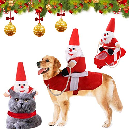 Disfraz de Navidad para Mascotas,Perro Navidad Disfraz,Ropa navideña para Perro,Disfraz de Navidad para Cachorro,Ropa para Mascotas de Navidad,Disfraz de Gato Navidad (M)