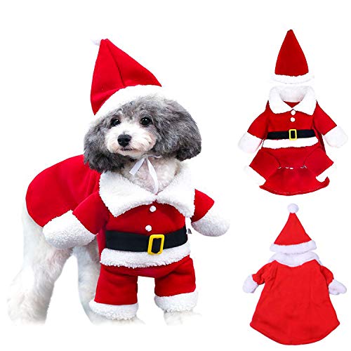 Disfraz de Papá Noel de Pet, Disfraz de Navidad para Mascotas, Disfraz de Navidad para Perros Lindo Santa Claus Ropa de Fiesta año Nuevo Divertido Disfraz para Fiestas de Mascotas (M)