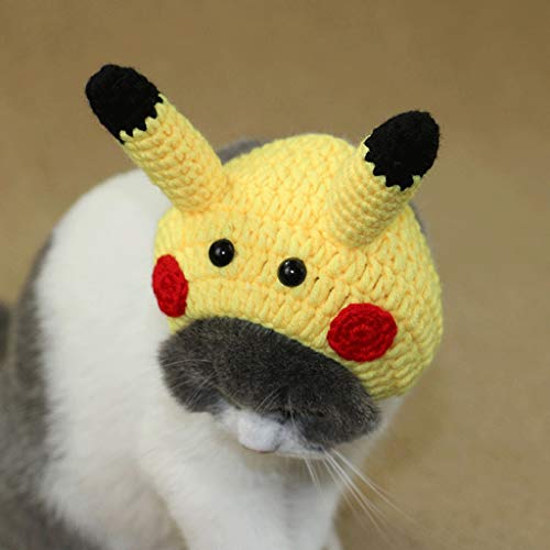 Disfraz de perro Casquillo del verano del animal doméstico del gato del sombrero Pikachu Sombrero Sombrero perro pequeño sombrero del ocio Protección Bloqueador solar Gorra visera sombrero al aire lib